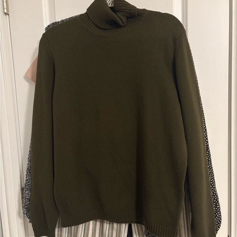 Massimo Dutti Khaki Knit Sweater